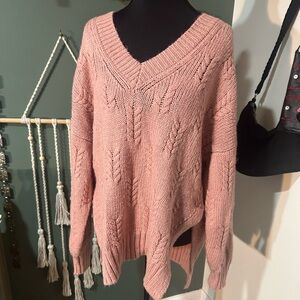 💕Lucky Brand Blush Knit Oversized M Pullover